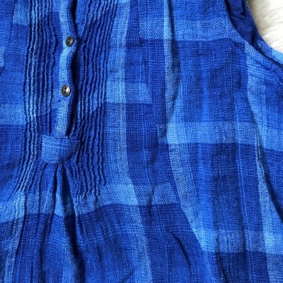 Anthro Isabella Sinclair Plaid Shirtdress Gauze Pockets - Picture 4 of 5